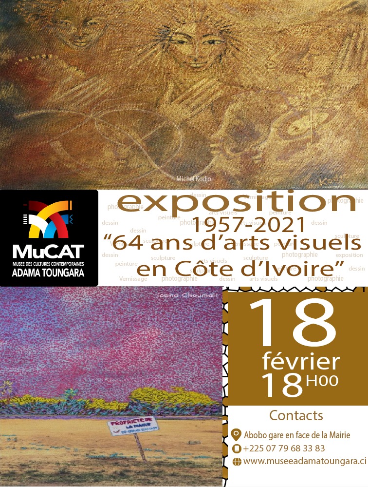 Affiche 64ans ans d'arts visuels en Côte d'Ivoire